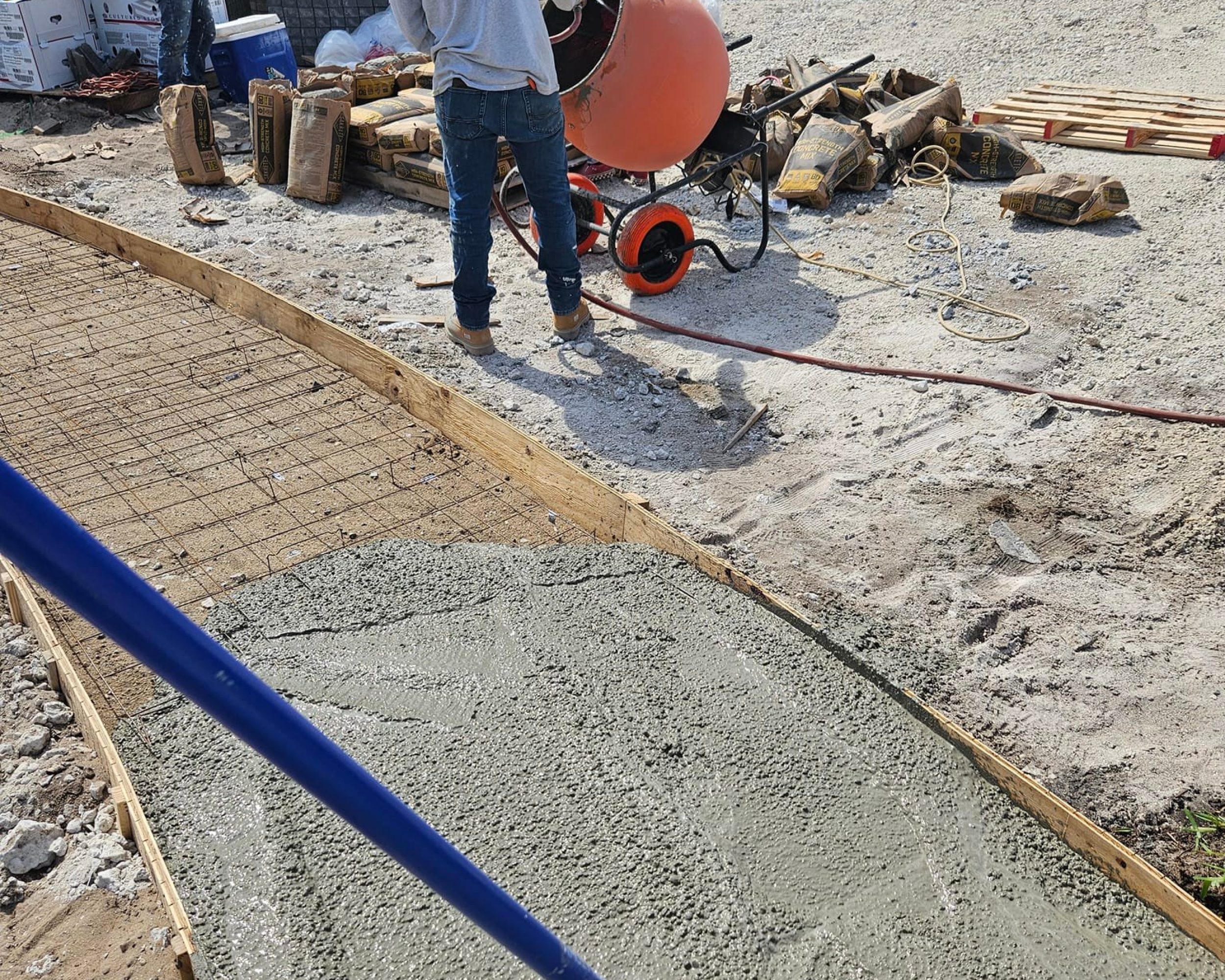 Concrete sidewalk repair