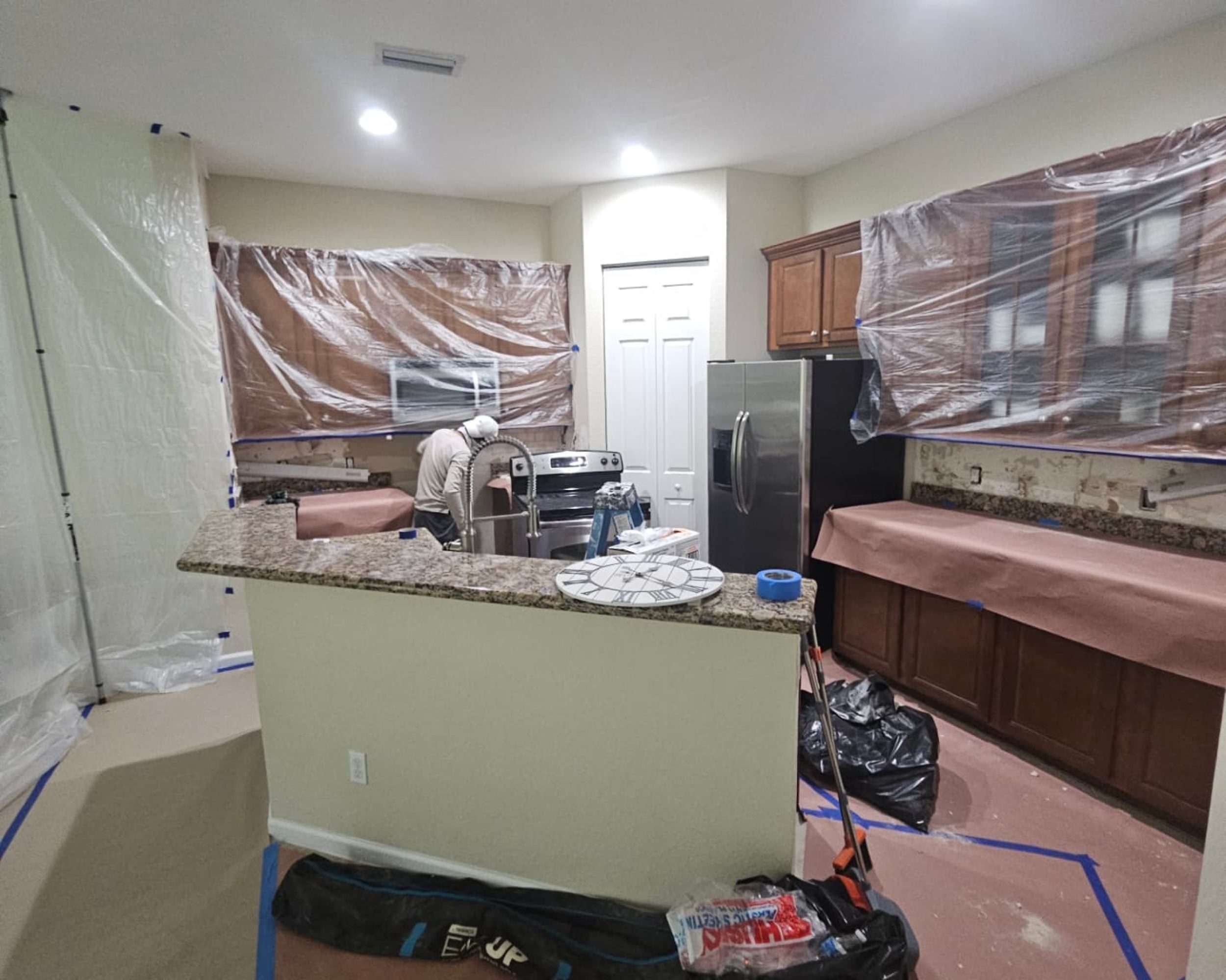 Replacing the countertop,faucet